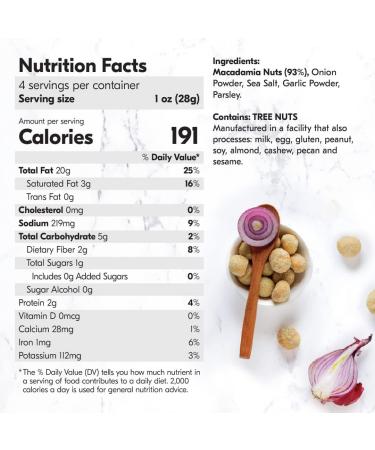 House of Macadamias Seasoned Nuts Roasted Onion 113g - Buy Online on GoSupps.com