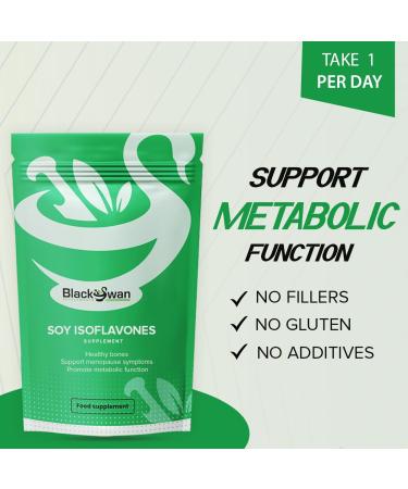 Black Swan Soy Isoflavones 1000 mg Veg Capsules - Natural Support for Healthy Bones Menopause Symptoms and Metabolic Function - with Vitamin K and Omega-3 Fatty Acid - 30 Capsules 30 Count (Pack of 1) - Buy Online on GoSupps.com
