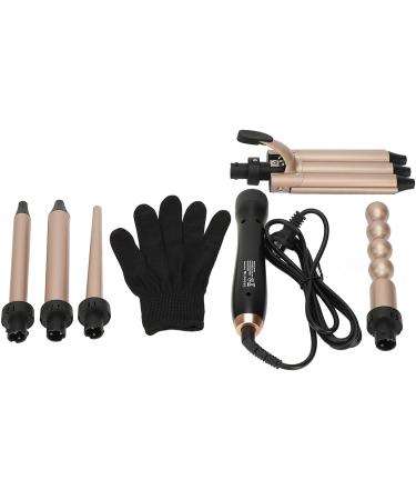 5 in 1 Curling Wand Set Multifunctional Styling Tool with LCD Display for Professional and Home Use Ceramic Coating Rose Gold - Buy Online on GoSupps.com