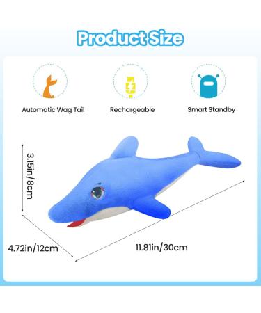 Floppy Fish Cat Toy - Interactive Electric Kitten Toy with Catnip, USB Charger, Realistic Flapping Motion - Dolphin Design - Buy Online on GoSupps.com