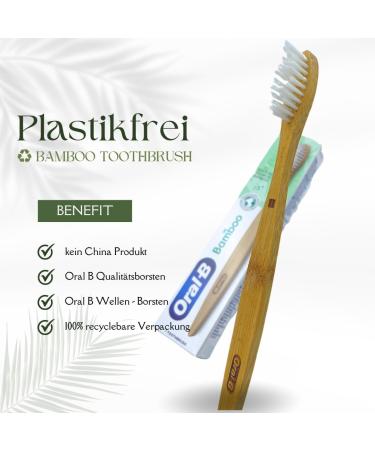 ORAL B Bamboo Toothbrush | Eco-friendly Alternative to Conventional Toothbrushes | Sustainable Oral Care - Buy Online on GoSupps.com