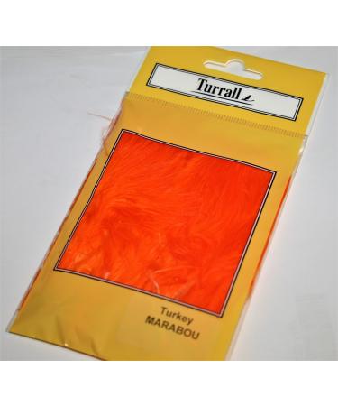Turrall Turkey Marabout Hackle: Bright Orange