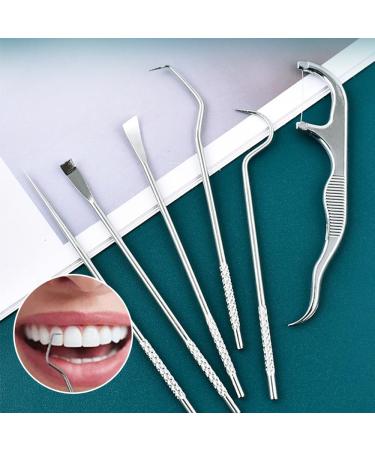 Stainless Steel Toothpick Set - Reusable Portable Metal Dental Picks for Travel Camping & Picnics (7 PCS - Buy Online on GoSupps.com