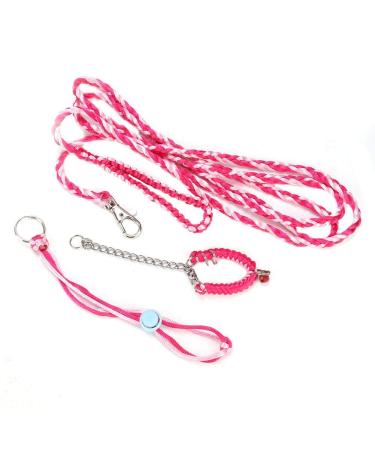 Small animals leash rat mouse hamster harness adjustable small animal outdoor leash walking training hamster linen for bunny hamster ferret small animal (pink pink)