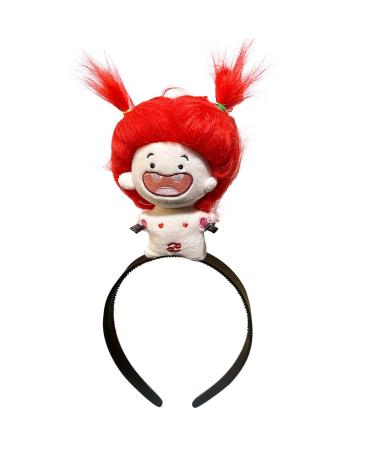 TROONZ Doll Hairband | Plush Cartoon Doll Hairband Cute Hairhoops for Styling Makeup Fashion Plush Doll Hairband for Girls Kids