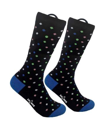 Mens & Womens Arthritis Socks With Seamless Toe And Easy Pull Up Loops For Hand Dexterity Support L Dot Pattern