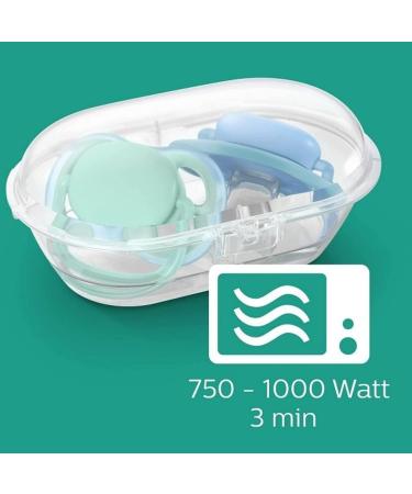 Philips Avent Ultra Air Pacifiers for Babies 0-6 Months - Pack of 4 with Sterilization Box | International Shipping Available - Buy Online on GoSupps.com