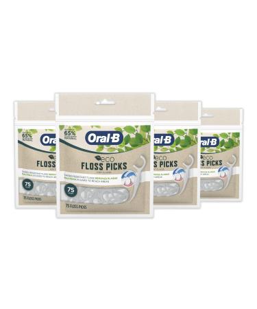 Oral-B eco Sustainable Dental Floss Picks, Mint, 75 Picks (Pack of 4) - Buy Online on GoSupps.com
