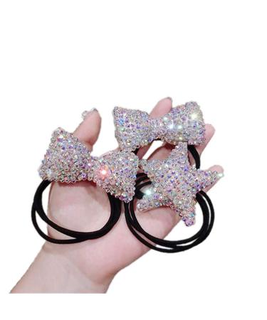 Xiwstar 2Pcs Luxury Bling Crystal Hair Bands | Rhinestone Bracelet Hair Bow Ties for Women & Girls - Buy Online on GoSupps.com