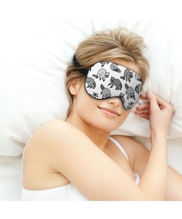 Raccoon Life Sleep Mask - Adjustable Strap Eye Cover for Night Travel and Nap - Buy Online on GoSupps.com