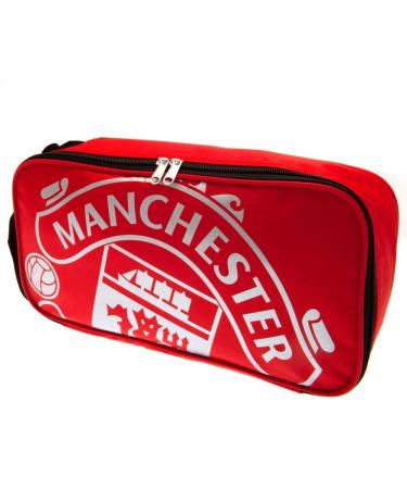 Manchester United FC Crest Boot Bag 18" x 7" x 5" Red