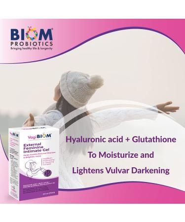 Biom Probiotics VagiBiom Vaginal Gel - Hyaluronic Acid & Glutathione for Moisture & pH Balance | Vegan & Paraben-Free - Buy Online on GoSupps.com