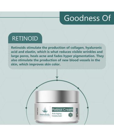 Neolith Retinol Advanced Moisturizer Cream for Face Body Hands | Wrinkle repair Boost skin firmness Enhances skin tone | 50 ML - Buy Online on GoSupps.com