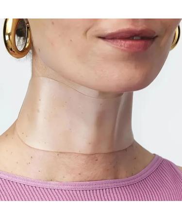 HUAFA Silicone Neck Wrinkle Patches - 3 Pack Reusable Medical Grade Pads to Visibly Reduce Fine Lines & Firm Skin Overnight Anti-Aging Treatment for Deeper Wrinkles (1.5 Month Supply) Clear