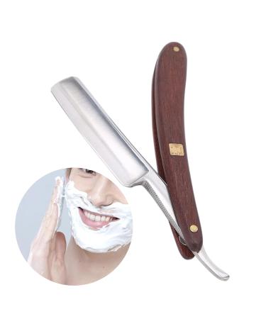 Premium Quality Professional Barber Razor - Single Blade Straight Edge with PU Leather Storage Bag for Mustache & Beard Grooming - Buy Online on GoSupps.com