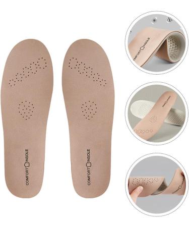 Shop Premium Pair Sports Insoles Leather Skin-Friendly Anti-Slip Shoe Pads for Men & Women | Plantar Support & Shock Absorption 28x9.4x0.5CM - Buy Online on GoSupps.com