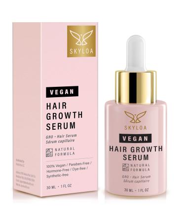 Skyloa Hair Growth Serum  Vegan Hair Serum  Hair Growth Oil For Women  Hair Serum For Hair Growth Scalp Serum  Hair Regrowth Treatment For Women Fuller-Looking  Thicker And Healthier 30ml