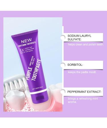 Purple Whitening Toothpaste with Peppermint Extract Gentle Stain Reduce Long-Lasting Fresh Breath Enamel Protection & Gum Care Mild Formula for Daily Oral Hygiene (Pack of 2) 4.23 Ounce (Pack of 2) - Buy Online on GoSupps.com