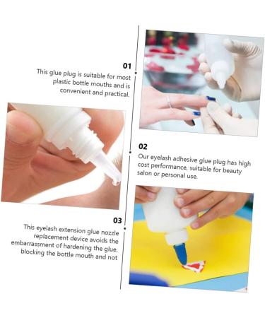 PLAFOPE 60Pcs Universal Glue Bottle Face Masks for Eyelash Glue Extensions Replacement Nozzles No Clogging - Buy Online on GoSupps.com