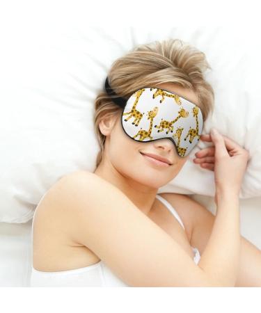 SEPTYK Cute Cartoon Giraffe Sleep Mask - Soft Eye Eyepatch for Men Women & Kids - Perfect for Travel & Sleep - Buy Online on GoSupps.com
