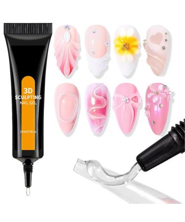 Dqsgiqe 3D Nail Gel and Sculpting Gel - Long-Lasting 3D Beauty Products - 15ml Glue for Nail Charms and Rhinestones - For Beginners Professionals Rhinestones Salon Party Holiday Use - Buy Online on GoSupps.com