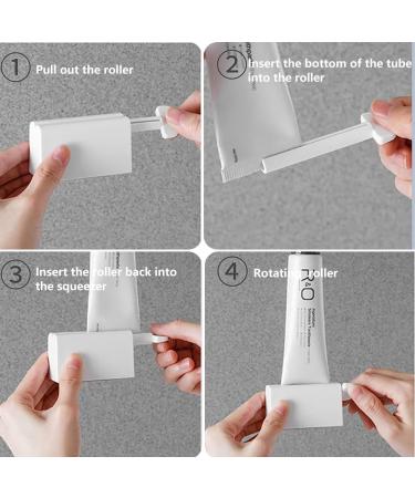Udqyq Premium 2-More Tube Squeeze Toothpaste Squeezer | Durable ABS Plastic Tool for Bathrooms Hair Salons & Painters - Simplify Your Routine - Buy Online on GoSupps.com
