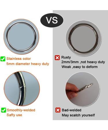 2 Inch Metal Rings for Macrame - 10 Pack Heavy Duty O Rings for Plant Hangers and Dog Collars - 5mm Thick Welded Craft Rings - Buy Online on GoSupps.com