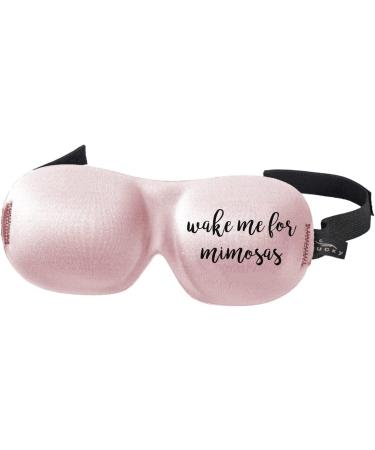 Buy 7.75 Light Pink 'Wake Me for Mimosas' Unisex Adjustable Sleep Mask - International Shipping Available - Buy Online on GoSupps.com