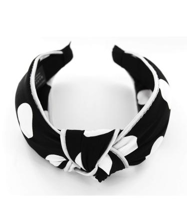 Buy Axy Wide Headband HR34P - Stylish Black & White Dots Hair Band for International Shipping - Buy Online on GoSupps.com