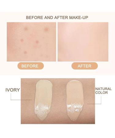 Grospe 2PCS Skin Tone Adjusting CC Cream for Mature Skin - Full-Coverage Foundation & Moisturizing Concealer in Natural+Ivory - Buy Online on GoSupps.com