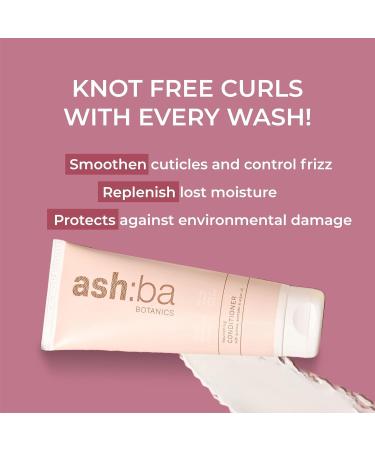 Ashba-Botanics-Nourishing Conditioner for dry & Frizzy Hair | Deep Conditioning & Hydration For Wavy & Curly Hair | With Shea Butter Argan & Green Tea | Natural - Silicone & Paraben Free - 200ml - Buy Online on GoSupps.com