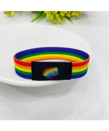 OralGos Set of 2 Rainbow Hand Chains | Comfortable Stylish Unisex Bracelets | Colorful Handwoven Elastic Bangles - Buy Online on GoSupps.com