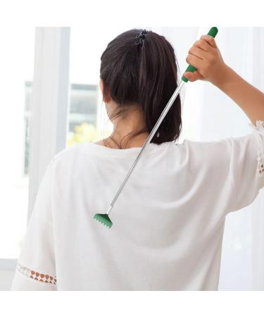 Phinge Portable Back Scratcher & Massager Telescopic Metal Handle for Head Back & Legs Dark Green - Buy Online on GoSupps.com