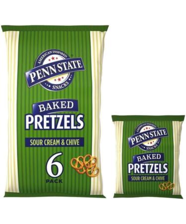Multipack Pretzel Bundle Consisting of Penn State Sea Salted Pretzels 6 x 22g and Pretzels Sour Cream & Chive 6 x 22g (2 Pack) - Buy Online on GoSupps.com