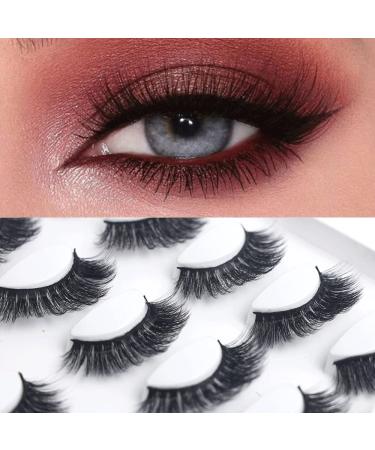 Russian Strip Lashes 10 Pairs - Natural Matte False Eyelashes 004 - Manga Style - Buy Online on GoSupps.com