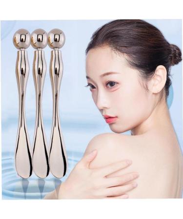 2pcs Massage en M tal Massage B ton Anti-Ride Masque Applicateur De Cr me pour Les Yeux M lange des Spatules Scoop Eyes Massage Bar De Beaut Ilver - Buy Online on GoSupps.com