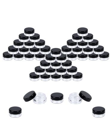 Houseables 3 Gram Jar, 3 ML, Black, 50 Pk, BPA Free, Cosmetic Sample Empty Container, Plastic, Round Pot, Screw Cap Lid, Small Tiny 3g Bottle, for Make Up, Eye Shadow, Nails, Powder, Paint, Jewelry 50 Count (Pack of 1) Black - Buy Online on GoSupps.com