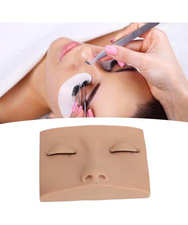 Eyelash Manikin Head Wide Application Eyelash Manikin Head Half Head Design Portable Washable with 3 Pairs Replacement Eyes for Home (Skin Color) - Buy Online on GoSupps.com