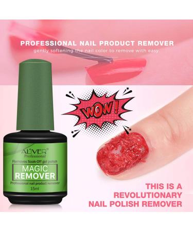 3 Pack 15ml Magic Gel Nail Polish Remover - Quick Soak Off Gel Polish Remover - Buy Online on GoSupps.com