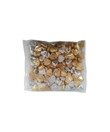 Milk Chocolate Hearts with Silver and Gold Decoration Intersucrés 1kg