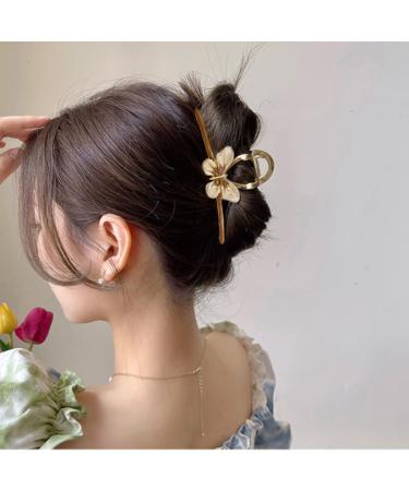 4 Pcs Cute Butterfly Hair Clips for Women & Girls - Metal Jaw Clips in Pink, Green, Brown & Blue - Buy Online on GoSupps.com