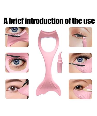 SHANPIN Silicone Winged Eyeliner Stencil & Mascara Guard - Reusable Pink Eyelash Tool - Buy Online on GoSupps.com