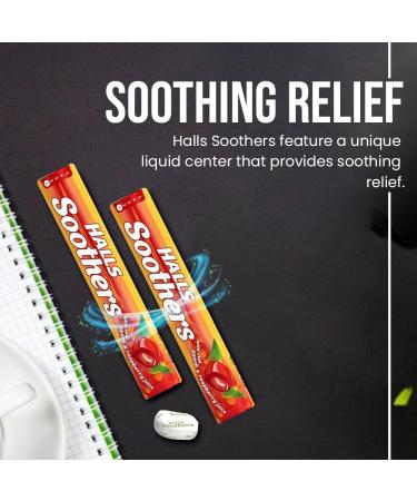 Halls Soothers 4 Peach & Raspberry Flavour 45g with Real Fruit Juice & Liquid Centre - VR Angel - Buy Online on GoSupps.com