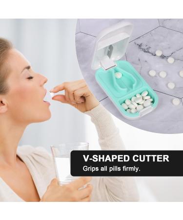 Minicoco Pill Cutter & Crusher for Small/Large Pills - V-Shaped Cutters - White - Buy Online on GoSupps.com