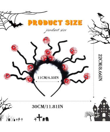 Zoestar Halloween Headband Scary Eyeballs Headband Witch Cosplay Hair Band Halloween Festival Costume Hair Accessories for Women - Buy Online on GoSupps.com