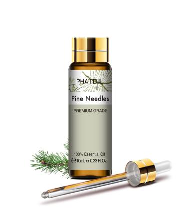 PHATOIL Pine Needles Essential Oil 10ML - Undiluted and Cruelty-Free Pure Pine Needles Oil - Essential Oils for Diffusers for Home Pine Needles 10.00 ml (Pack of 1)