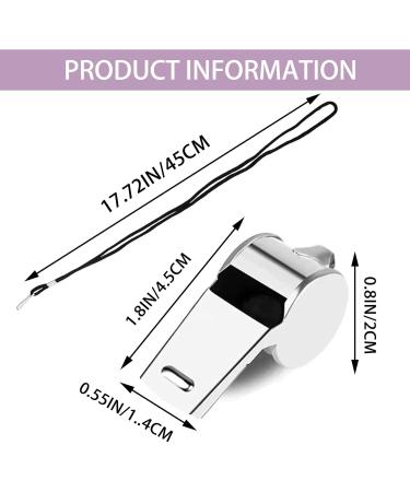 Syqzmya Stainless Steel Whistle Set - 2-Piece Referee Whistle with Lanyard for Coaches & Sports | Clear Sound Signal Pipe for Football & School Sports - Buy Online on GoSupps.com
