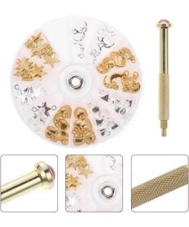 Lurrose 1 Set Dangle Nail Charms Alloy Letter Nail Piercing Charms Rhinestone Nail Rings Crystal Metal Nail Charms Nail Jewelry Hoops with Nail Piercing Tool Hand Drill for Nail Tip Decoration - Buy Online on GoSupps.com