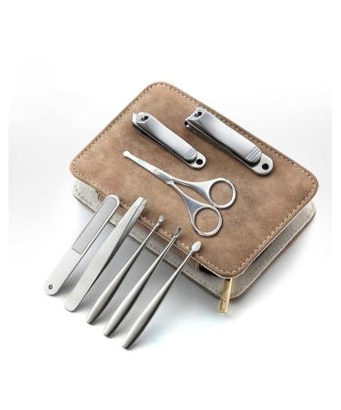 Manicure Kit Fingernail Clipper Kit Nail Clipper Set Gift 8-Piece Needle-Nose Pliers Stainless Steel Suitable for Men and Women Travel Home Nail Clippers Kit (Color : B)