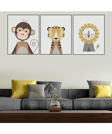 Lulupila Baby Room Decorative Poster Set - Animal Motifs Forest Animals for Boys and Girls - Set of 6 - Buy Online on GoSupps.com
